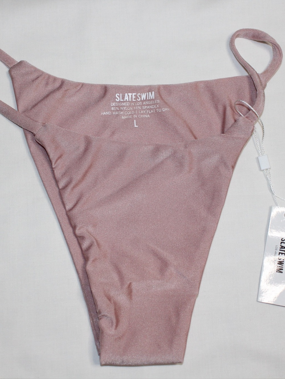 Slate Swim Women's Dusty Pink High-Cut Bikini Bottom